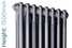NF2-R-1500-TH - Infinity Raw 2 Column Radiator 13 Sections H1500mm X W622mm NF2-R-1500-TH - Infinity Raw 2 Column Radiator 13 Sections H1500mm X W622mm